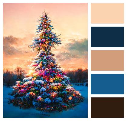 Ai Generated Fantasy Christmas Tree Image